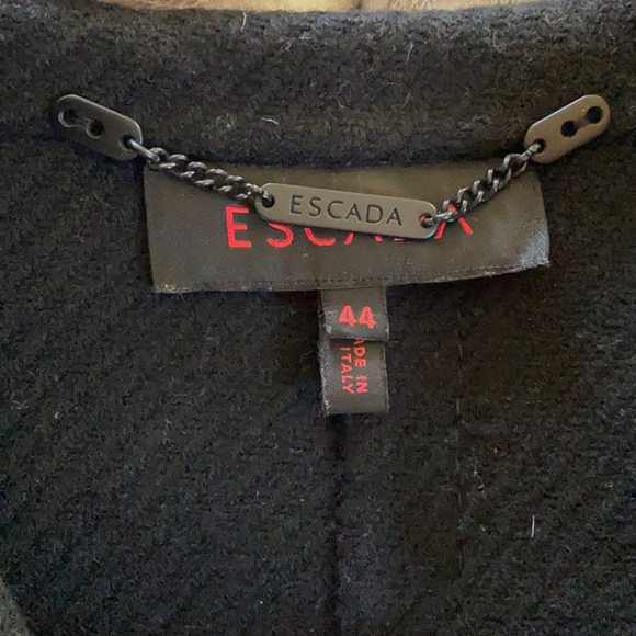 Escada Beautiful Virgin Wool Stretch Black Full Length Coat Made in Italy 🇮🇹 - Picture 7 of 16